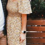 As You Wish Short Sleeve Smocked Top Floral dress Photo 3