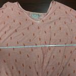 Dantelle Pink Feather V-Neck Blouse Size Large Photo 5