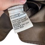 Talbots Stretch Vintage Brown Cotton Military Style Gold Button Up Jacket Sz 10P Photo 3