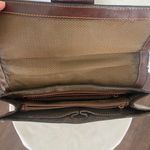 Early 2000's Whimsygoth Brown Black Croc Faux Leather Heart Charm Shoulder Bag Photo 6