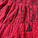 Free People Red Pattern mini Skirt Photo 1