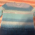 Candace Cameron Bure Teal Ombre Women's Sweater Blue Photo 7