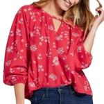 Universal Threads Boho Red Calico Floral Peasant Bohemian Blouse by UNIVERSAL THREAD ~ Size MEDIUM Photo 0