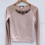 Pink Jewel Neckline Sweater Photo 0