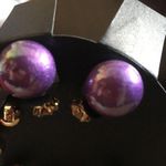 Steve Madden Reversible purple ball earrings Photo 0
