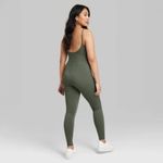 Wild Fable Women's Seamless Fabric Bodysuit Olive Green S Photo 1