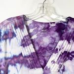 Bobbie Brooks Plus Size 2X Top Handmade Purple Tie Dye Sequin Short Sleeve 918 Photo 6