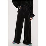 Nasty Gal Nasty Stride It Out High-Waisted‎ Wide-Leg Black Pants Size 6 NWT Photo 2