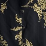 Dana Buchman  Floral Tunic Blouse Jacket Size‎ 8 black tan With Side Slits Photo 6