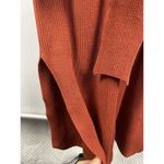 ZARA Rust Sienna Orange Ribbed Tie Front Knit V Neck Sweater Dress Size S Photo 2