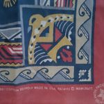Vintage 90s Wamcraft scarf bandana muted red & blue Photo 1