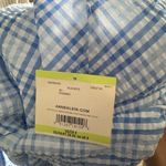 Anne Klein Womens Midi Dress Size 4 Blue White Plaid Tie Waist Seersucker Summer Photo 5