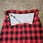 Fisoul Red & Black Plaid Lined Skirt Size Small NWT Cute Mini High Waisted Photo 3