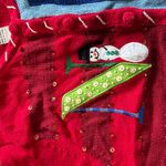 Tiara International Tiara Women's Christmas Cardigan Sweater XL‎ Multicolor Festive Holiday NOEL Photo 1