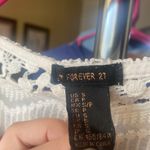 Forever 21 Mesh See Through Crop Top With Floral Details Photo 3