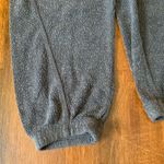 Aerie Joggers XS Charcoal Gray Knit Pants Font Zipper Wide Waist Casual Photo 5