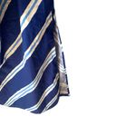 Mango MNG Summer Bare Shoulders Blue Stripe Dress size 14 Photo 4