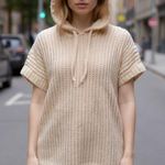 ZARA NWT Hooded Short Sleeve Sweater Vest Chunky Minimalist Bloggers Fave Medium Photo 1