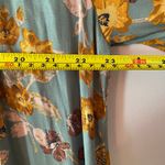 Free People  So Fine Smocked Blue Floral Butterfly Flowy Blouse Women size Medium Photo 8