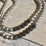 Banana Republic Double Strand Pearl & Rhinestone Ball Necklace Photo 2