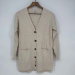 Madewell Beige Knit Cardigan Sweater XXS V Neck Button Front Long Sleeve Pockets Photo 1