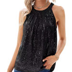 Grace Karin  Black Sequin Tank Photo 0