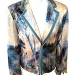 VTG. Y2K BOHO CHIC CORSET FAIRY LACE UP VELVET LINED BLAZER JACKET SZ. 8 MEDIUM Blue Photo 0