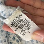 Brandy Melville Skirt floral wrap mini womens White Blue (one size) coquette Photo 4