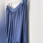 Kobi Halperin Editha Deep Sea Navy Blue High Rise Tiered Midi Skirt Size L Size L Photo 6