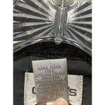 Chico's Quilted Metallic Belted Double Breasted Jacket Size M Black Old Money Photo 6