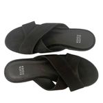 Eileen Fisher NEW Cross Strap Sandal Black Suede Size 8 Minimalist Slides NWOT Photo 10