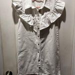 ZARA EUC Jean mini dress with ruffle. Size S Photo 0