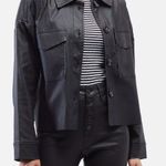 Oat New York vegan leather shirt jacket Black Photo 5