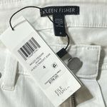 Eileen Fisher SZ 4 Jean High-Rise Straight Leg 5-Pockets Stretch Zip-Fly White Photo 6