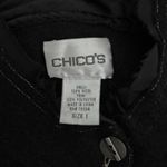 Chico's Jacket Womens Medium Black 100% Wool Neutral Minimalist Bohemian Vintage Photo 4