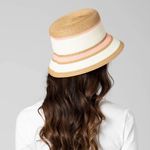 Anthropologie LUCKY ZONE Striped Bucket Hat - Pink. MSRP $42 Photo 3