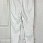 Women's white ankle pants by Promod, tonal racing stripe tapered leg, EU 34/US 2 Size undefined Photo 1
