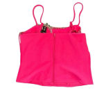 NWT Sincerely Jules Pink Corset Tank Top with Dangle Rhinestones‎ Size Medium Photo 4