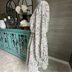 Floret Studios Sheer Long Sleeve Spring Summer Mini Dress | Boho | Size XS White Photo 5