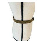 Echo Army Green Genuine Suede Quilted Fashion Belt Size S Photo 7