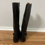 Michael Kors Dark Brown TALL BOOTS w/Gold Button Detail & Full Zip Size 7 Photo 3