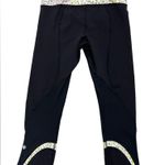 Lululemon Run Inspire Crop Leggings Black Neutral Blush Floral Athletic Pants 4 Photo 5