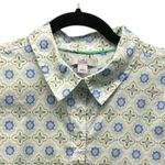 Croft & Barrow Geometric Button Up Shirt Green Large Photo 2