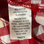 Rebecca Malone  Red and White Checkered Blouse Photo 4