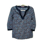 Vineyard Vines  Women XS Tunic Long Sleeve Blue Cotton Top Photo 4