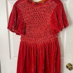 Free People NWT  Medium Gum Drop Mini Dress Red / Tangerine Photo 3