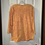 Reba  Orange Dye/Vintage Wash Print 3/4 Sleeve Top size L Photo 6
