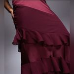 ASOS  Halter Satin Chiffon Mix Ruffle Hem Maxi Dress Purple Size 8 NWT IN PKG Photo 3