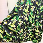 EXPRESS Black Tropical Floral Tiered Maxi Dress Tie Straps Size XS Pockets Photo 6