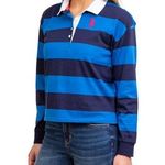 U.S. Polo Assn. NWT Women's Long Sleeve V Neck striped rugby T-Shirt medium Photo 0